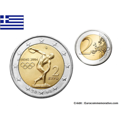 2€ Euros Commémorative Grèce 2004 "Jeux Olympiques Athènes"
