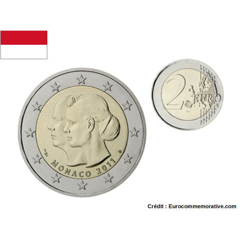 Coffret 2€ Euros Comémmorative Monaco 2021 Mariage Albert et Charlène