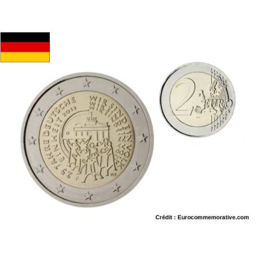 2€ Euros Commémorative Allemagne 2015 Reunification