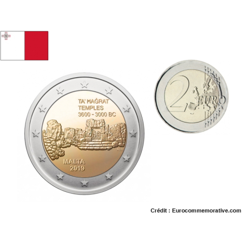 2€ Euros Commémorative Malte 2019 Ta Hagrat