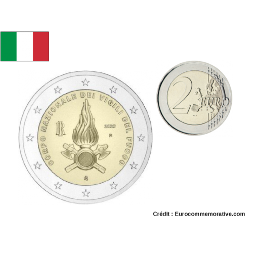 2€ Euros Commémorative Italie 2020 Vigili del Fuoco