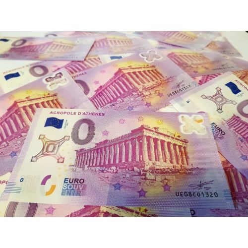 Billet Touristique Euro Souvenir Collector Polymère Acropole Athènes
