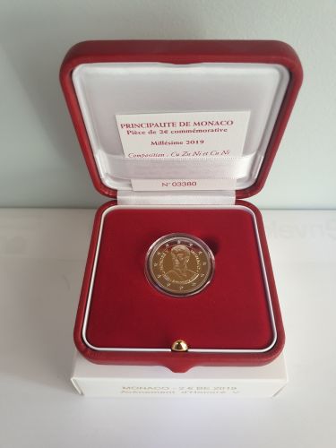 Coffret BE Proof 2€ Euros Commémorative Monaco 2019 Honoré V