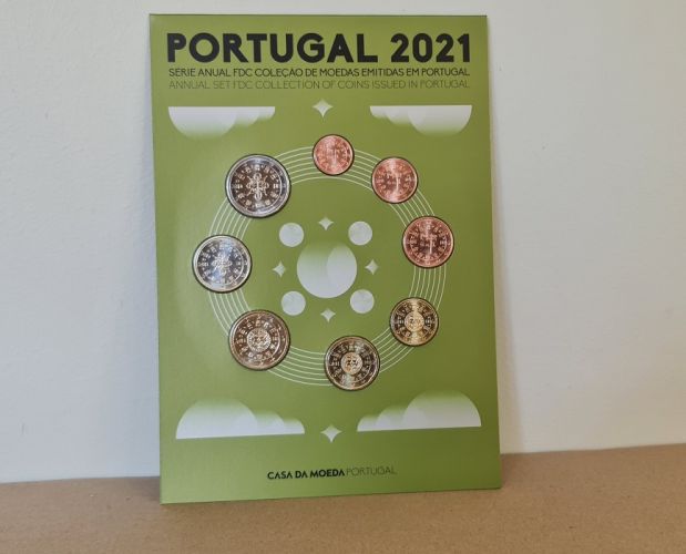 Serie Euros Portugal 2021 - 8 pièces 1 centimes à 2€