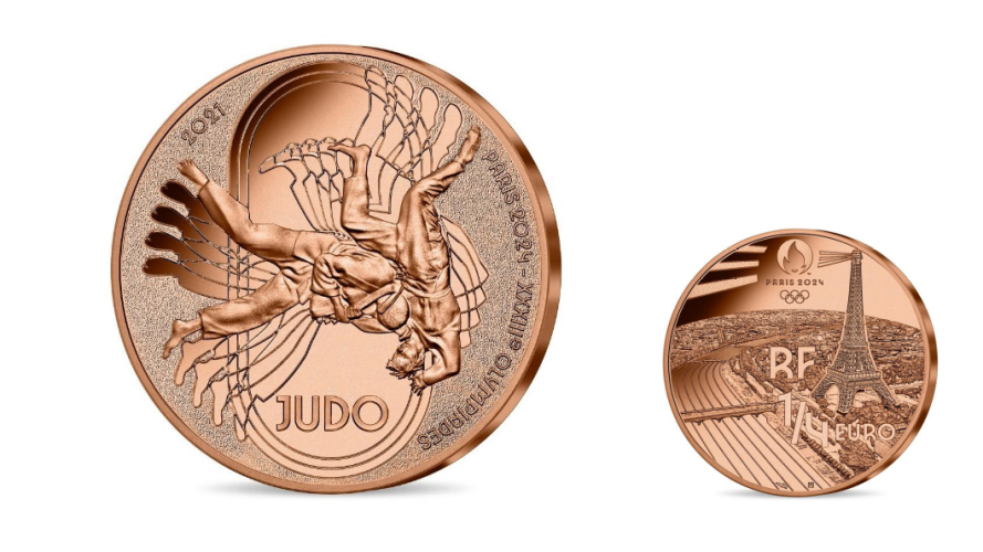 1/4€ Euros Quarter Monnaie de Paris 2024 Judo 2021