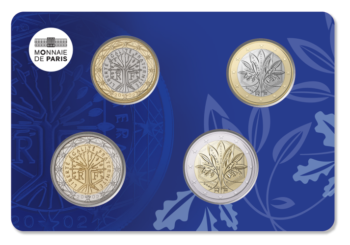 Coincard Quadriptyque BU 1 et 2€ Nouvelles Faces