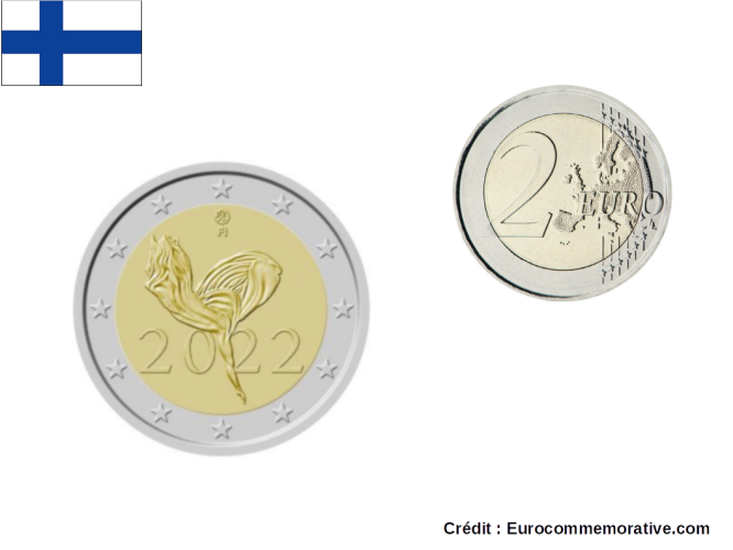 2€ Euros Commémorative Finlande 2022 Ballet