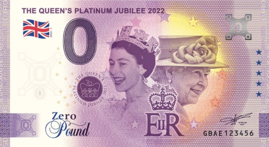 0 Pound Queen Platinum Jubilee Elisabeth II