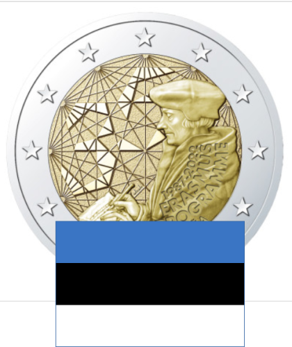 2€ Euros Commemorative Erasmus 2022 Estonie