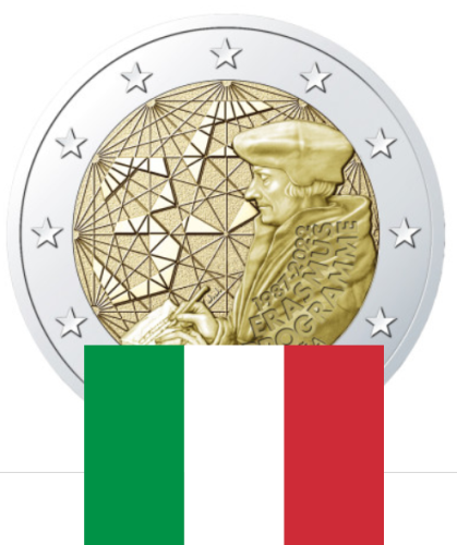2€ Euros Commemorative Erasmus 2022 Italie