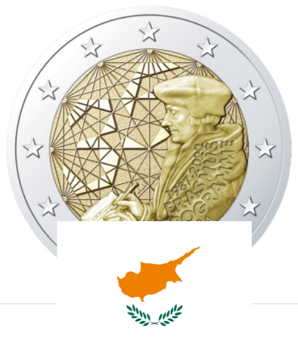 2€ Euros Commemorative Erasmus 2022 Chypre