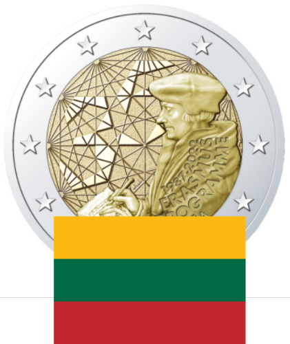 2€ Euros Commemorative Erasmus 2022 Lituanie