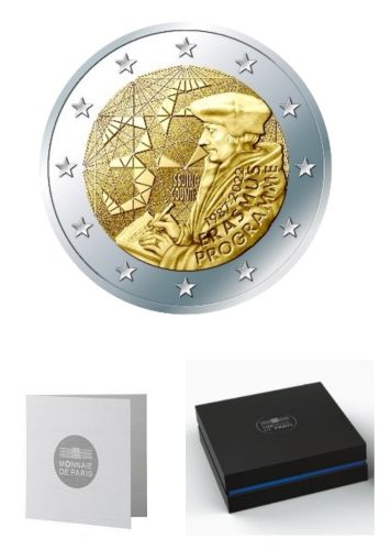 Coffret BE Proof 2€ Euros Commémorative Erasmus France 2022