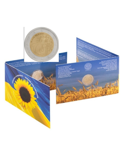 Coincard 2€ Euros Commémorative Estonie 2022 Liberté Ukraine