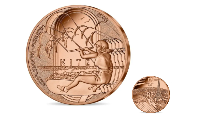 1/4€ Euros Quarter Monnaie de Paris 2024 Kite Surf 2022