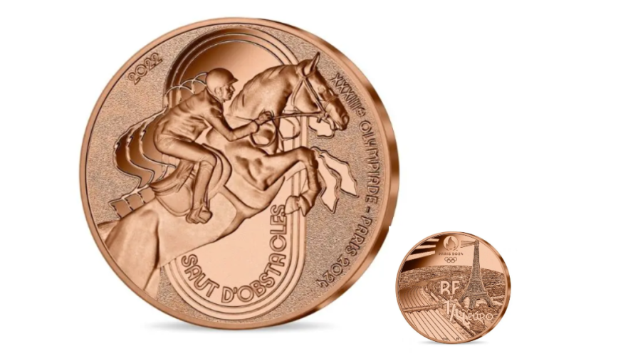 1/4€ Euros Quarter Monnaie de Paris 2024 Saut d'Obstacle 2022
