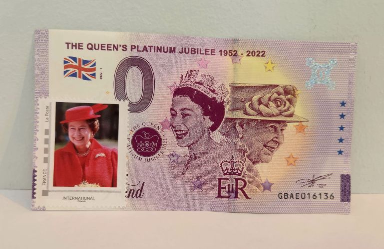 Billet timbré Jubilee Reine Elisabeth II 1/4
