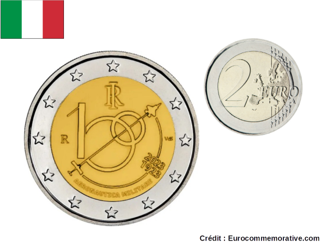 2€ Euros Commémarative Italie 2023 Armée Aeronotica