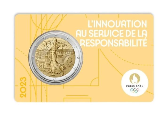 2 Euros Commémorative Paris 2024 Année 3 JAUNE