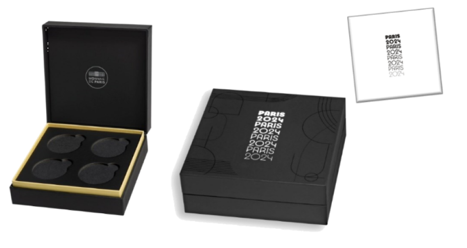 Coffret pour 4 pièces 10€ Hexagonales Paris 2024