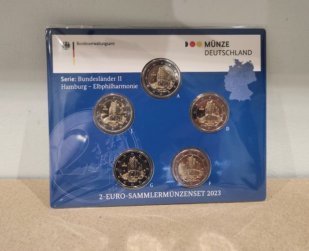 Coffret BU 2€ Allemagne 2023 Hambourg