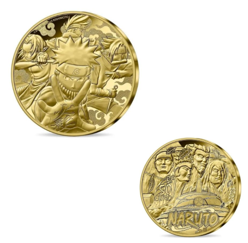 Coffret BE Proof 50€ Euros Or Gold France 999/1000 Naruto 2023