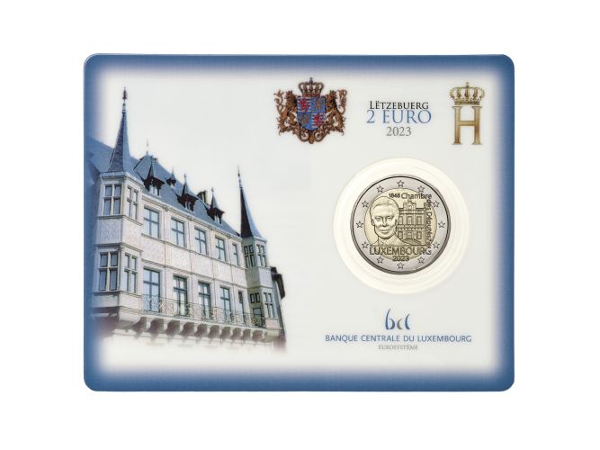 Coincard BU 2€ Euros Commémorative Luxembourg 2023 Chambre des Députés