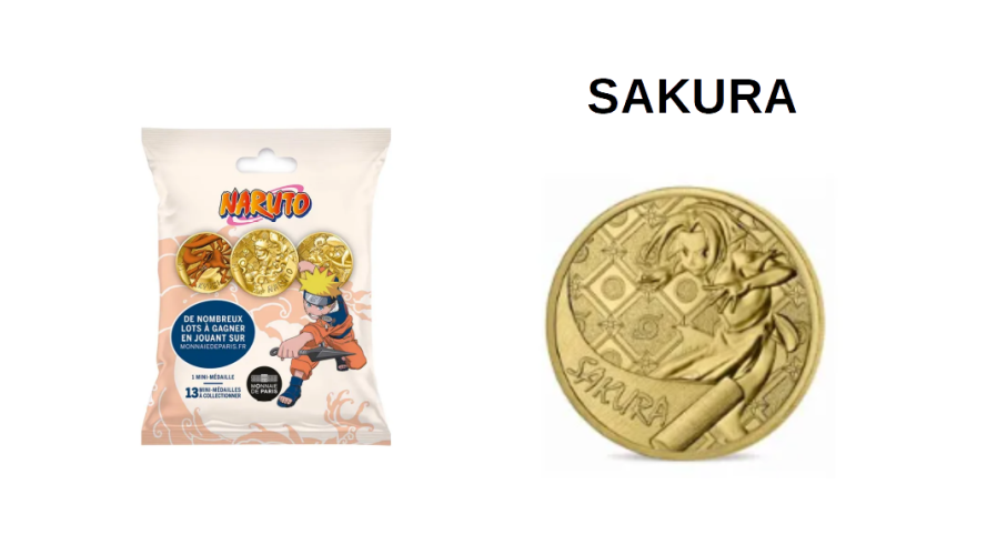 Mini-Médaille Monnaie de Paris Naruto 2023 - Sakura