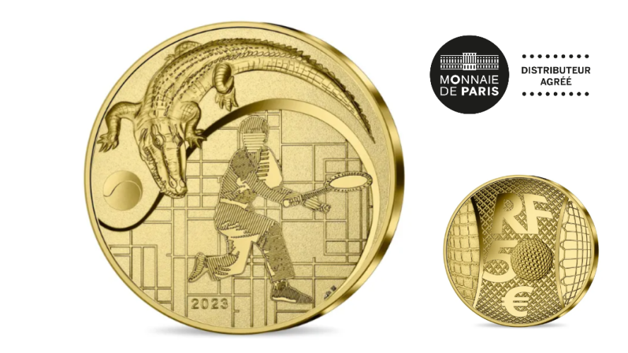 50€ Or Gold 999/1000 Excellence Lacoste 2023