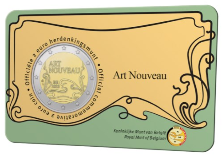 Coincard BU 2€ Euros Commémorative Belgique 2023 Art Nouveau - Version NL