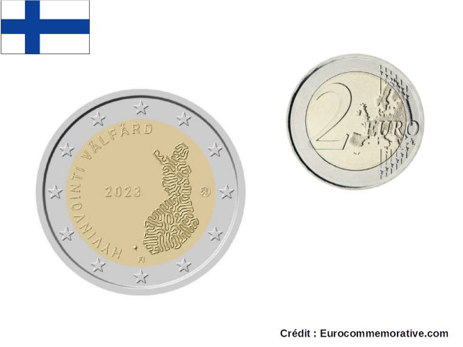 2€ Euros Commémorative Finlande 2023 Service Santé