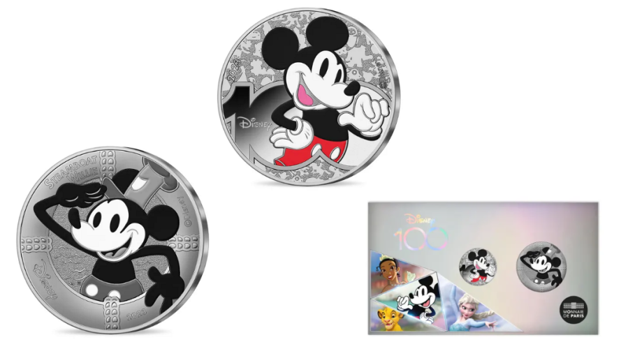 Cartelette 10 + 50€ Euros Argent 2023 Disney - Mickey