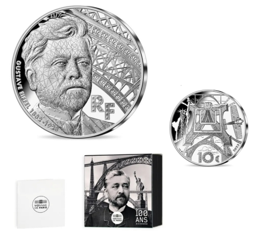 Coffret 10€ Euros Argent 999/1000 Gustave Eiffel 2023