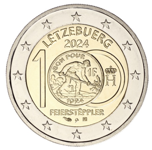 2€ Euros Commémorative Luxembourg 2024 - Feiersteppler
