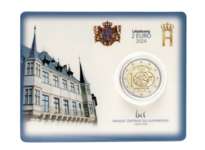 Coincard 2€ Euros Commémorative BU Luxembourg 2024 - Feiersteppler