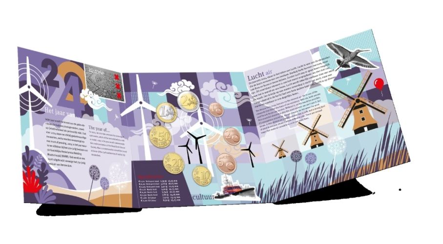 Serie BU Euros Pays Bas 2024 - 8 pièces 1 centime à 2€