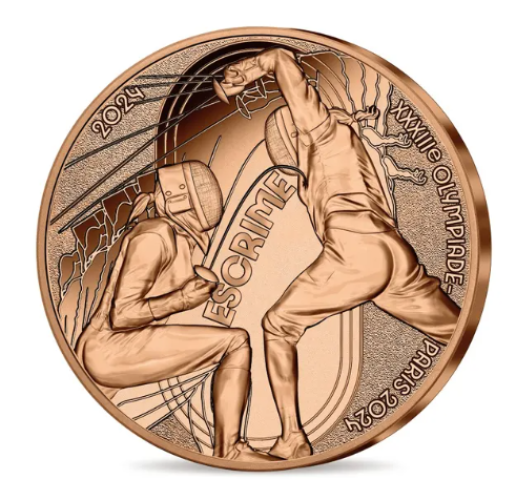 1/4€ Euros Quarter Monnaie de Paris 2024 Escrime