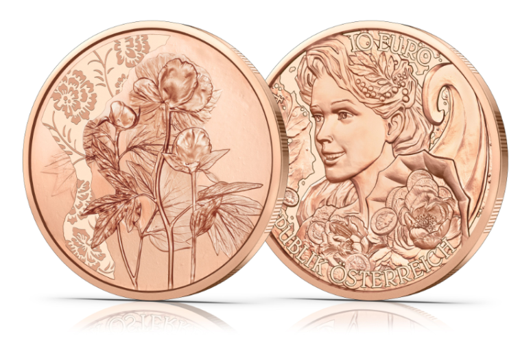 10€ Euros Autriche Cuivre 2024 - Langage des Fleurs ''Pivoine / Peonia''