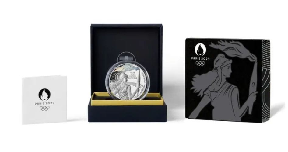 Coffret 10€ Euros Argent 999/1000 Flamme Olympique Paris 2024