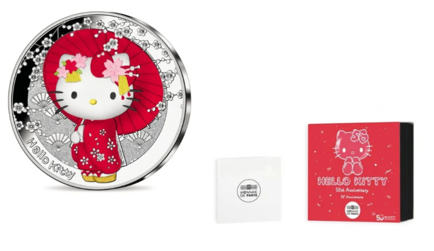 Coffret 10€ Euros Argent 999/1000 Hello Kitty 2024 - Version Japon