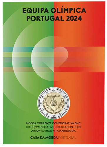 Coincard BU 2€ Euros Commémorative Portugal 2024 Equipe Olympique