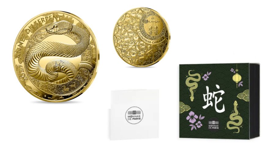Coffret 50€ Or Gold 999 /1000 Année du Serpent 2025