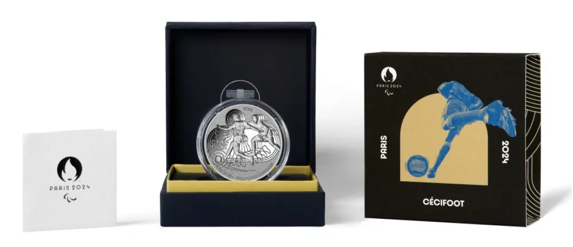 Coffret 10€ Euros Argent 999/1000 Paris 2024 Ceci Foot