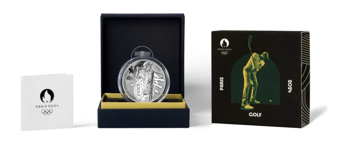 Coffret 10€ Euros Argent 999/1000 Paris 2024 Golf