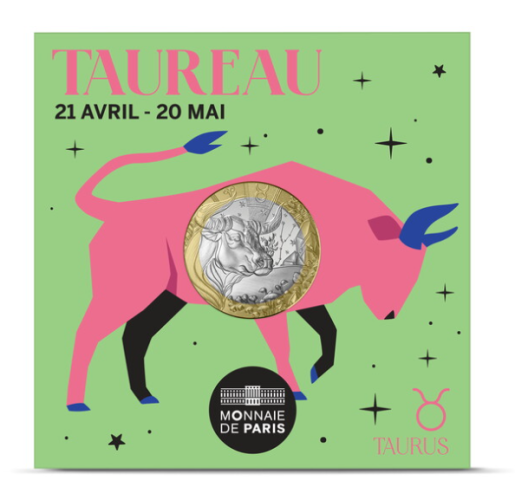 Coincard 5€ Euros France Astrologie / Zodiac 2025 - Taureau