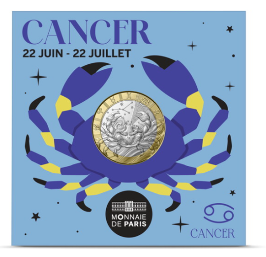 Coincard 5€ Euros France Astrologie / Zodiac 2025 - Cancer