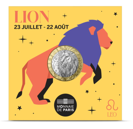 Coincard 5€ Euros France Astrologie / Zodiac 2025 - Lion
