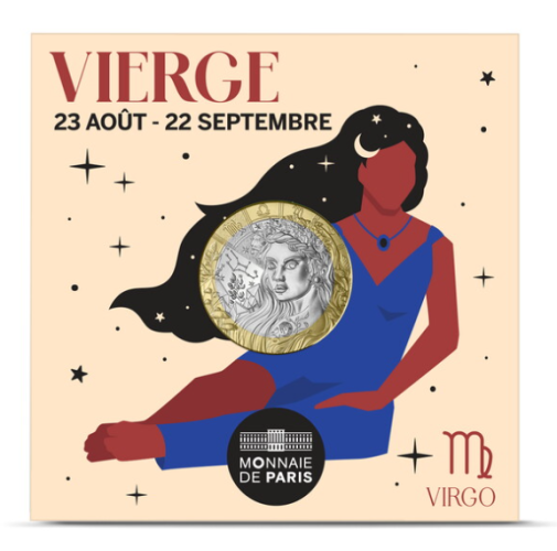 Coincard 5€ Euros France Astrologie / Zodiac 2025 - Vierge