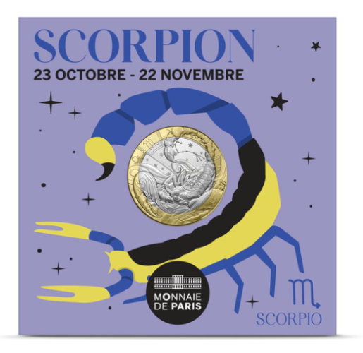 Coincard 5€ Euros France Astrologie / Zodiac 2025 - Scorpion