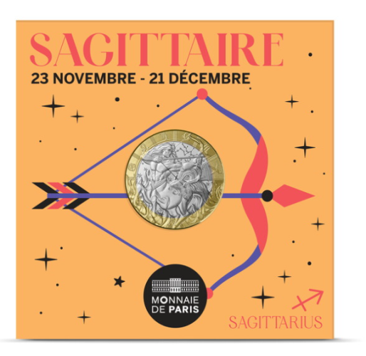 Coincard 5€ Euros France Astrologie / Zodiac 2025 - Sagittaire